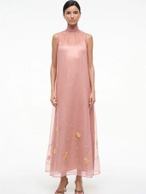 NWT Staud Albee Dahlia Daydream Pink Dress